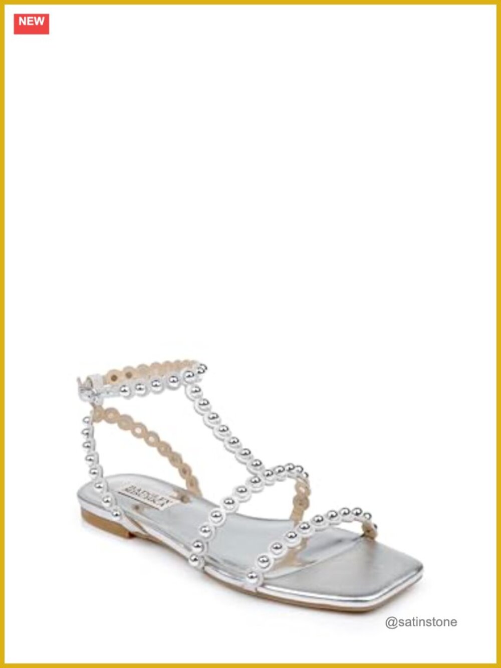 Pearl Gladiator Flat Sandals Womens Cushioned Leather